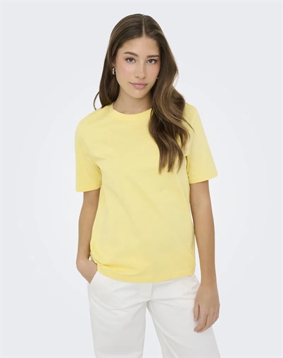 Only - ONLFreja Luxe T-shirt - Lemon Meringue